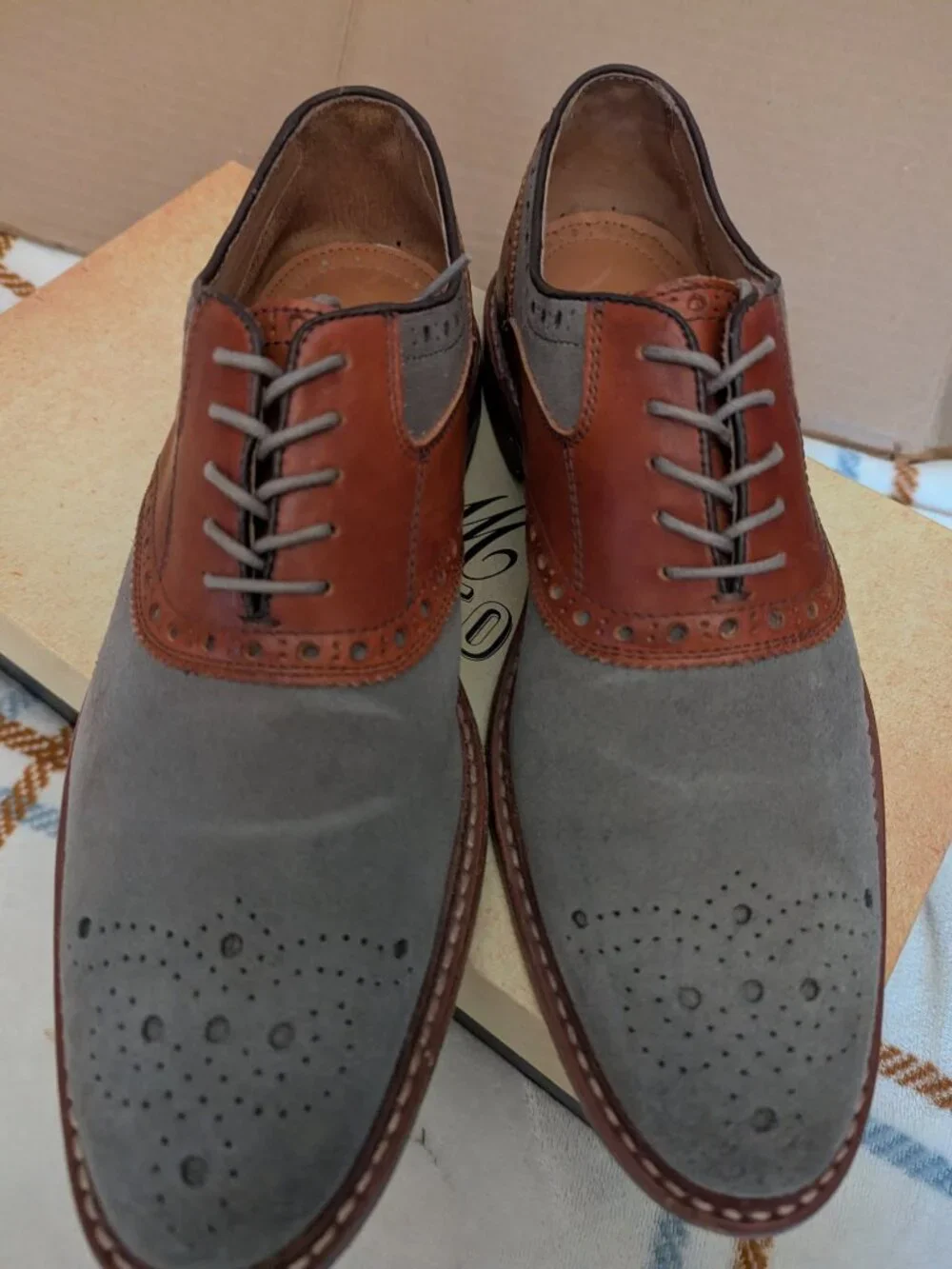 JOHNSTON & MURPHY Mens Oxford Shoes 9.5